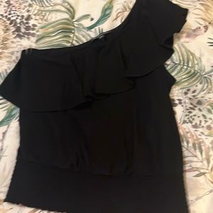 Black nwt one shoulder Inc top